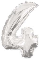  Óriás 4-es Silver szám Fólia lufi 85 cm (PNN91198) - sandori