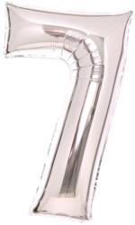  Ezüst Silver 7-es szám fólia lufi 66 cm (DPA9913232)