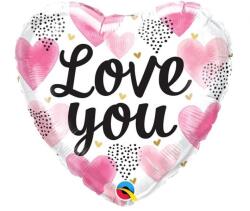  Szerelem Hearts fólia lufi 46 cm (MLG209861) - sandori