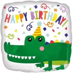  Happy Birthday Gator fólia lufi 43 cm (DPA4130901) - sandori