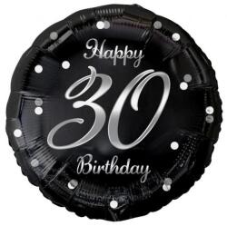  Happy Birthday 30 B&C Silver fólia lufi 36 cm (MLG155013)
