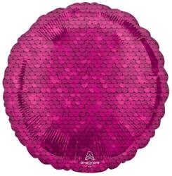  Rózsaszín Sequin mintás fólia lufi 43 cm (DPA4219801)