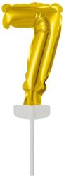  Arany Gold 7-es szám fólia lufi tortára 13 cm (DPA9912681) - sandori