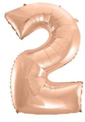  Rose Gold 2-es szám fólia lufi 92 cm (MLG106268) - sandori