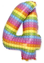  Pop It 4-es szám fólia lufi 69 cm (WP) (MLG312928) - sandori