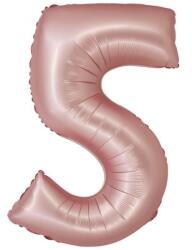  Rózsaszín 5-ös Light Pink Mat szám fólia lufi 76 cm (MLG159110)