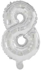  Mini 8-as Silver szám Fólia lufi 33 cm (PNN89805) - sandori