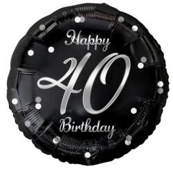  Happy Birthday 40 B&C Silver fólia lufi 36 cm (MLG147957) - sandori