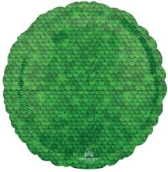  Zöld Sequin mintás fólia lufi 43 cm (DPA4219601) - sandori
