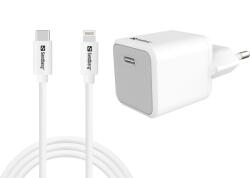 Sandberg Hálózati töltő, USB-C AC Charger 20W + Lightning 1m PC (441-57)