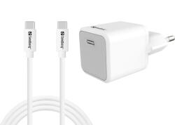 Sandberg Hálózati töltő, USB-C 20W Charger+USB C - C1m PC (441-58)