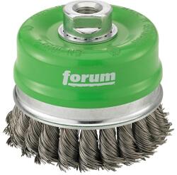 Forum Perie oala Forum, fir rasucit inox 0.5mm, M14, 80mm (4317784861687) - bricolaj-mag