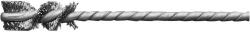 Lessmann Perie pentru tevi Lessmann, fir otel 0.12mm, 10x25/90mm (56532100)