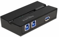 DELOCK USB 3.0 kapcsoló 2 személyi számítógép - 1 eszköz (11495)