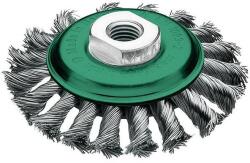 Lessmann Perie conica Lessmann, fir rasucit inox 0.5mm, M14, 100x12mm (471857)