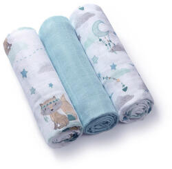 BabyOno Bambusz pelenkák 3 db Kék, 70x70 cm