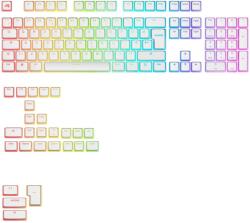 GLORIOUS Aura V3 Keycaps White - UK English - Retail - UK (GLO-KB-ACC-KC-GPBT-AURA-WHT-UK)