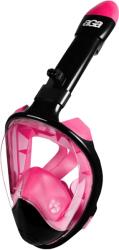 Aga DS1113 Teljes arcú snorkel maszk, L/XL, fekete/rózsaszín (DS1113BL-PI)