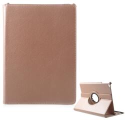 Gigapack iPad 9.7 2018 Gigapack Tok Álló, Bőr Hatású Flip, 360°, Rozéarany