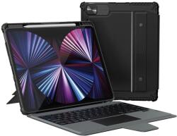 Nillkin Bumper Combo billentyűzetes tok (Backlit Version) iPad Pro 12.9 (2020/2021/2022) és iPad Air 13 (2024/2025) készülékhez fekete - pepita