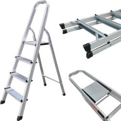Pepita de uz casnic din aluminiu Scară 4 grade, 128cm (JD-Y004)