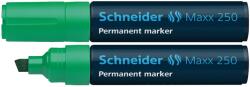 Schneider Permanent marker Schneider Maxx 250, varf tesit 2+7mm - verde (S-125004) - forit
