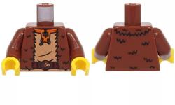LEGO® 973pb6010c01c88 - LEGO vörösesbarna minfigura felső test, sárga kezek, szőrmekabát (973pb6010c01c88)