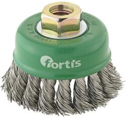 Fortis Perie oala Fortis, fir rasucit inox 0.5mm, M14, 80mm (4317784780995) - constructii-mag