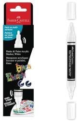 Faber-Castell Faber-Castell: Black Edition Shake & Paint 2 végű 3mm-es és 1mm-es fehér marker (285511) - jatekshop