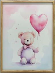  KERET FALI PLAKÁT MEDVE SZÍV LUFI GYERMEKEKNEK 50x70