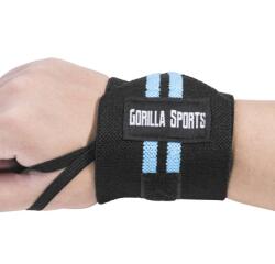 Gorilla Sports Csuklópánt 2 db fekete/kék (100805-00042-0001) - kokiskashop