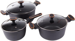  KingStyle Tapadásmentes Alumínium Edénykészlet, 8 részes, Fekete