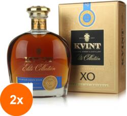 Kvint Set 2 x Coniac Kvint Elite Collection 14 Ani XO, in Cutie, 40% Alcool, 0.5 l