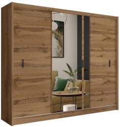 EMS SABRINA szekrény tükörrel, 250x215 cm, woltan tölgy OSLO 250 Wotan (MT0046)