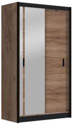 EMS SABRINA gardróbszekrény tükörrel, 120x215 cm, craft tölgy OSLO 120 Craft (MT0047)