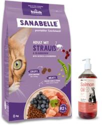  marka niezdefiniowana BOSCH Sanabelle Adult Ostrich 8kg + Lab-V Salmon Oil 100% Minden korú kutyáknak és macskáknak