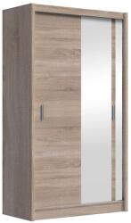 EMS SABRINA gardróbszekrény tükörrel, 150x215 cm, sonoma tölgy OSLO 150 Sonoma (MT0038)