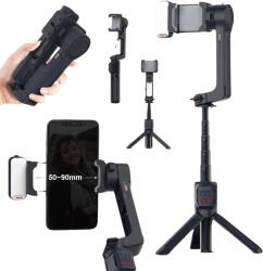  Selfie stick 2 tengelyes stabilizátorral és lámpával