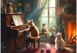 Bluebird Puzzle 91015 - Feline Concerto - 1000 db-os puzzle (91015)