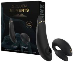 Womanizer Golden Moments 2 - csikló- és párvibrátor (fekete) - vagyaim
