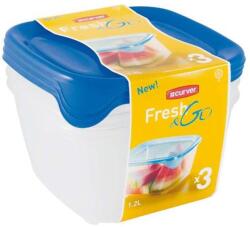 Keter Ételtartó szett, 3x1, 2 l, CURVER "Fresh&go (182220) - iconink