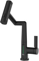 Welland FH-3328E mosogató smart csaptelep - forgatható multifunkciós fej - vízhőfok kijelző (fekete)