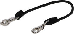 Coardă elastică Kerbl pentru legarea cailor, cu carabină rotativă și cârlig de panică (75 cm)