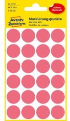 Avery-Zweckform 18 mm-es kerek címkék Avery neonpiros