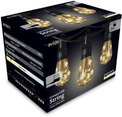 Avide Kültéri Füzér 5m Papaya meleg fehér Sorolható (AOS10LE27L-WW)