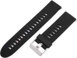  Műanyag okosóra szíj, gyorskioldós, fekete színű, normál hossz, 22mm (9341-9)