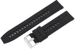  Műanyag okosóra szíj, gyorskioldós, fekete színű, normál hossz, 22mm (9310-9)