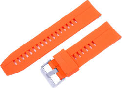  Műanyag okosóra szíj, gyorskioldós, narancssárga színű, normál hossz, 24 mm (9350-2)