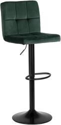 Klubfotel Bárszék NERO bársony sötétzöld/fekete váz