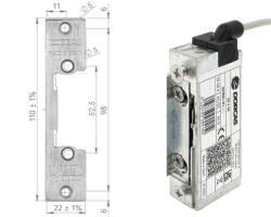 DORCAS kültéri zárfogadó /Normál, kiiktatható (Rövid, inox) (DORCAS-SW99-2-NDF-25C-L25GY-RI)